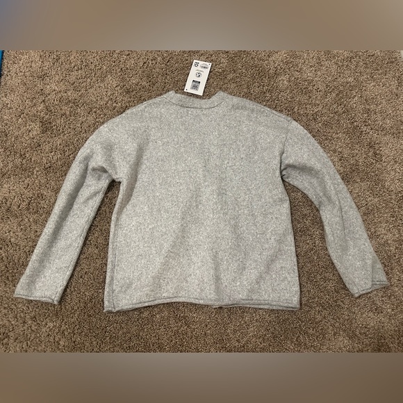 NWT Heather Gray Knit Cardigan Sweater- Hip Length - Size Small - Picture 6 of 9